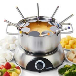 CUSIMAX 1500W Electric Fondue Set with Forks