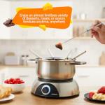 CUSIMAX 1500W Electric Fondue Set with Forks