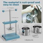 Cheese and Fruit Manual Press - 1.6 Gallon