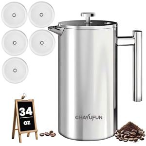 Chayufun Stainless Steel French Press Coffee Maker