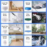 Cordless Electric Spin Scrubber with 8 Brush Heads