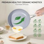 Ceramic Nonstick 10-Piece Cookware Set - Cream White