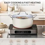 Ceramic Nonstick 10-Piece Cookware Set - Cream White