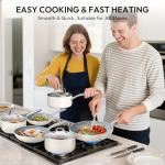 Ceramic Nonstick 10-Piece Cookware Set - Cream White