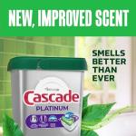 Cascade Platinum Dishwasher Pods, Fresh Scent, 59 Count