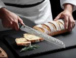 WIZEKA 10 Inch Serrated Damascus Bread Knife