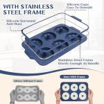 Vnray Silicone Donut Pan with Metal Frame