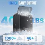 Inoviva Countertop Nugget Ice Maker - Black Stainless