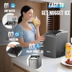 Inoviva Countertop Nugget Ice Maker - Black Stainless