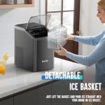Inoviva Countertop Nugget Ice Maker - Black Stainless