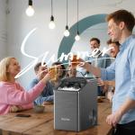 Inoviva Countertop Nugget Ice Maker - Black Stainless