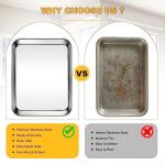 CACOLES Stainless Steel Baking Sheet Pan Set