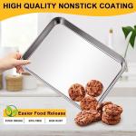 CACOLES Stainless Steel Baking Sheet Pan Set