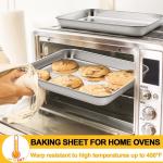 CACOLES Stainless Steel Baking Sheet Pan Set