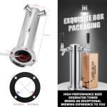 Dual Tap Stainless Steel Beer Tower Dispenser