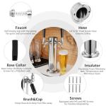 Dual Tap Stainless Steel Beer Tower Dispenser