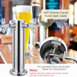 Dual Tap Stainless Steel Beer Tower Dispenser