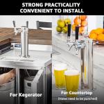 Dual Tap Stainless Steel Beer Tower Dispenser