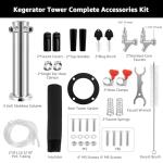 Dual Tap Stainless Steel Beer Tower Dispenser