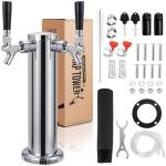 Dual Tap Stainless Steel Beer Tower Dispenser