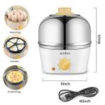Oroton Stainless Steel 9-Egg Cooker with Timer
