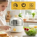 Oroton Stainless Steel 9-Egg Cooker with Timer