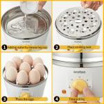 Oroton Stainless Steel 9-Egg Cooker with Timer