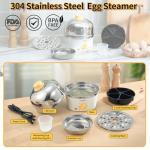 Oroton Stainless Steel 9-Egg Cooker with Timer