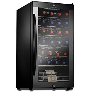 Nutrichef 28-Bottle Wine Fridge - Ultra Quiet Chiller