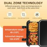 8.5QT Dual Zone 6-in-1 Air Fryer