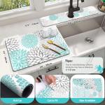 Findosom 2-Pack Dish Drying Mat Set with Splash Guard