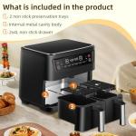 8.5QT Dual Zone 6-in-1 Air Fryer