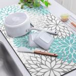 Findosom 2-Pack Dish Drying Mat Set with Splash Guard