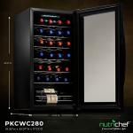 Nutrichef 28-Bottle Wine Fridge - Ultra Quiet Chiller