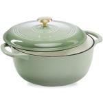7.5 Quart Enamel Cast-Iron Dutch Oven - Sage Green