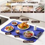 Fast Heating Silicone Food Warming Mat - Portable