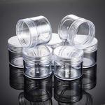 20-Piece Round Plastic Jars Set with Lids