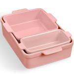 3-Piece Non-Stick Casserole Cookware Set - Pink