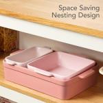 3-Piece Non-Stick Casserole Cookware Set - Pink