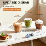 Handheld Milk Frother with USB-C Rechargeable Wand