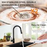 Handheld Milk Frother with USB-C Rechargeable Wand