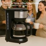 OVENTE 12-Cup Drip Coffee Maker with Carafe
