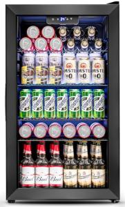 Feelfunn Mini Fridge with Glass Door - 126 Can