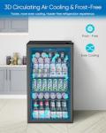 Feelfunn Mini Fridge with Glass Door - 126 Can