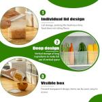 3-Pack Clear Refrigerator Organizer Bins with Lids
