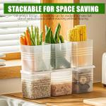 3-Pack Clear Refrigerator Organizer Bins with Lids