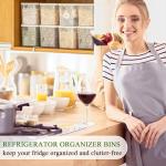 3-Pack Clear Refrigerator Organizer Bins with Lids