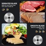 TERUISI 200W Electric Meat Slicer with Adjustable Blade