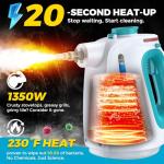 Powerful Steam Cleaner with 12 Accessories and Lockable Button