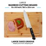 Set of 2 Bamboo Cutting Boards with Juice Groove
